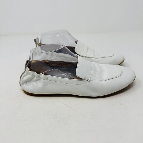 Everlane White Leather Loafers Women’s Size 9 Slip-On Flats Minimalist Preppy - Picture 6 of 13